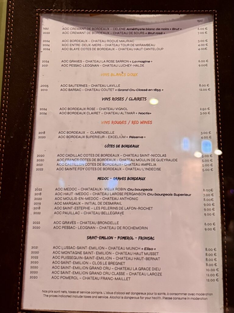 Wine bar drink