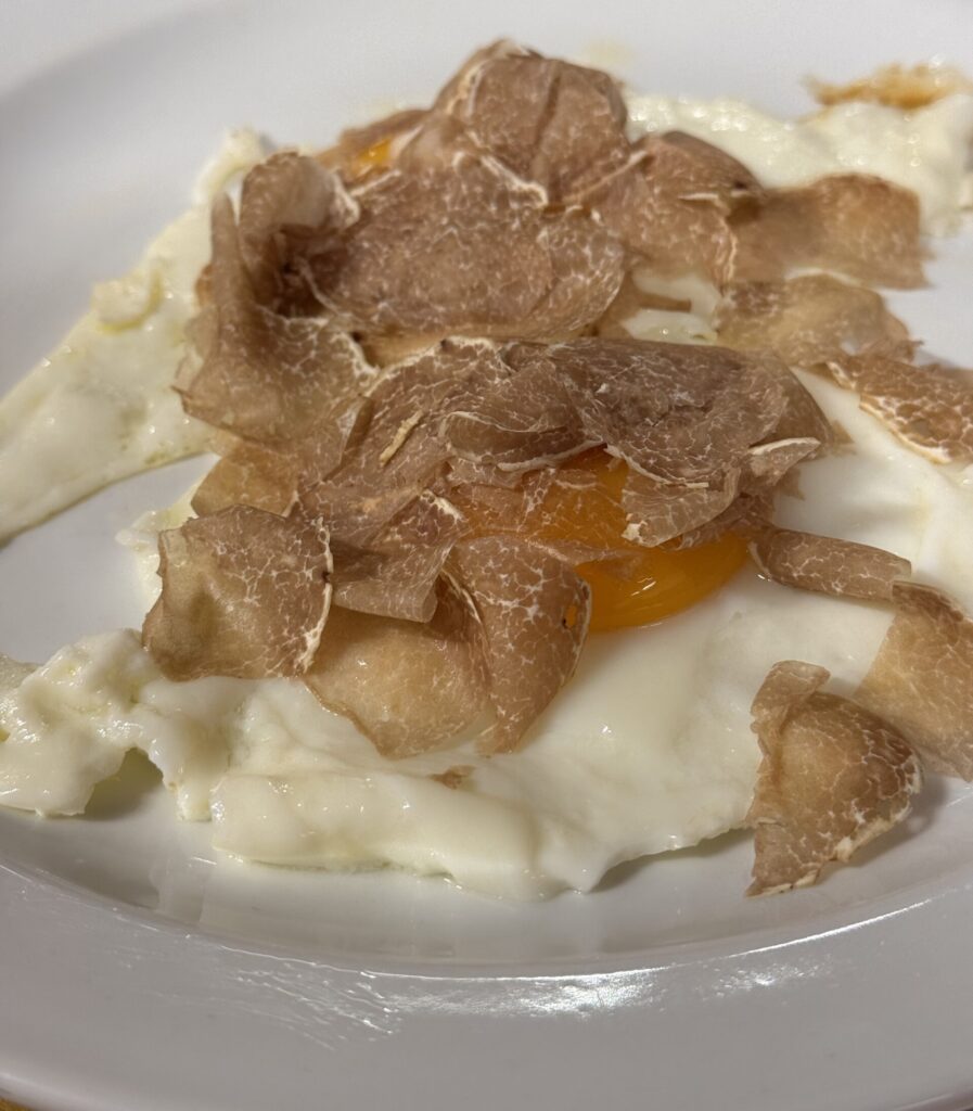 Truffle fried eggs